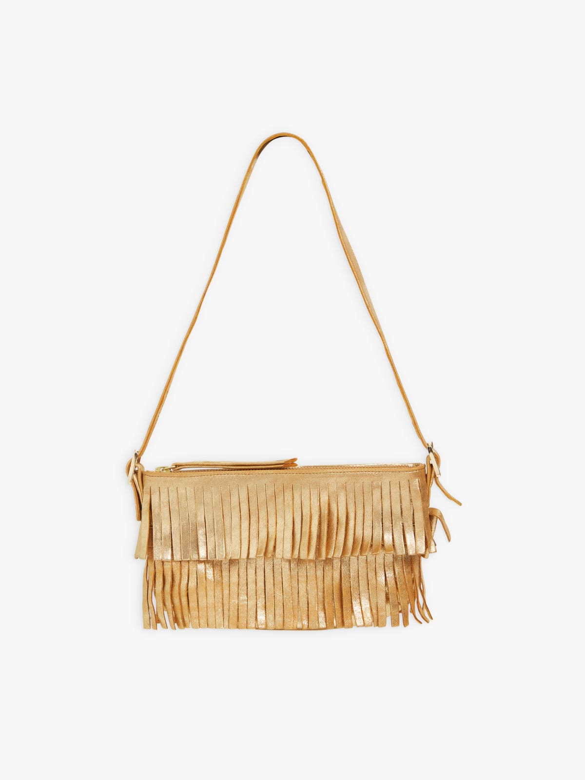 yellow gold leather Carmen clutch