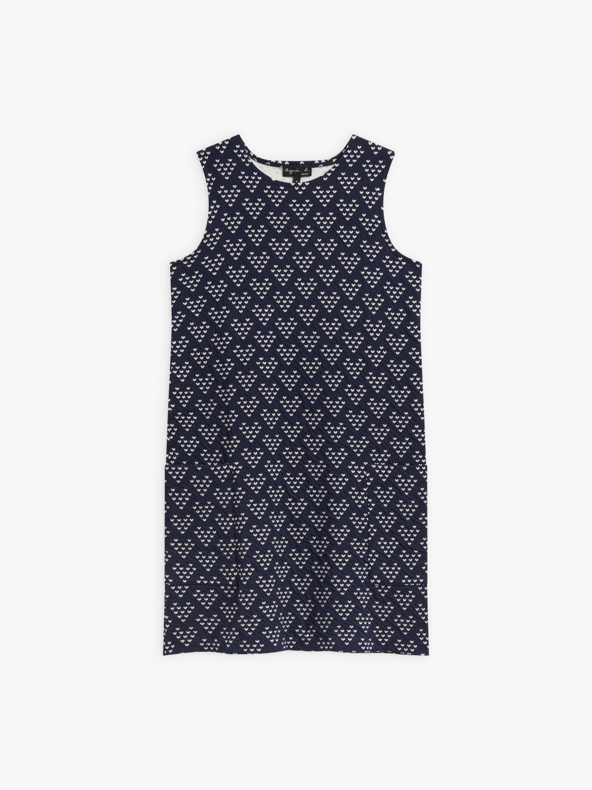 blue cotton jersey jacquard Maylis dress